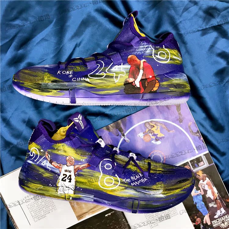 Paxun DIY hand-painted basketball shoes Custom shoes Remembrance Cosby AD Subject Private guest-made shoes Graffiti (without shoes