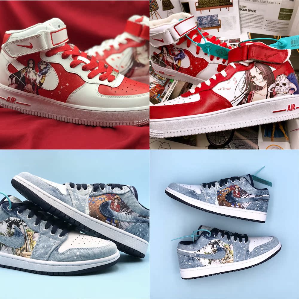 Paxun sneakers custom diy sea thief Wang Rufu Solonjoba hand-painted graffiti private custom made (without shoes