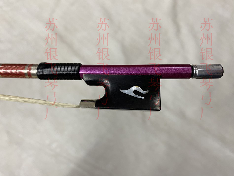 Professional Adult Carbon Fiber Pink Violin Bow Bow Bow Owood Tail Kui Ruby Screw Cello Cello
