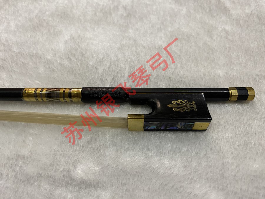 Carbon Fiber White Horsetail Violin Bow Violin Bow and Wooden Tail Bank Golden Peacock Cello