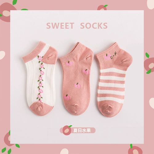 Женские носки легкие рты весна и лето, носки для спортивных лодок с чистыми хлопчатобу