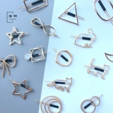 Модный универсальный креативный кролик с бантиком, металлическая заколка для волос, аксессуар, европейский стиль, кот