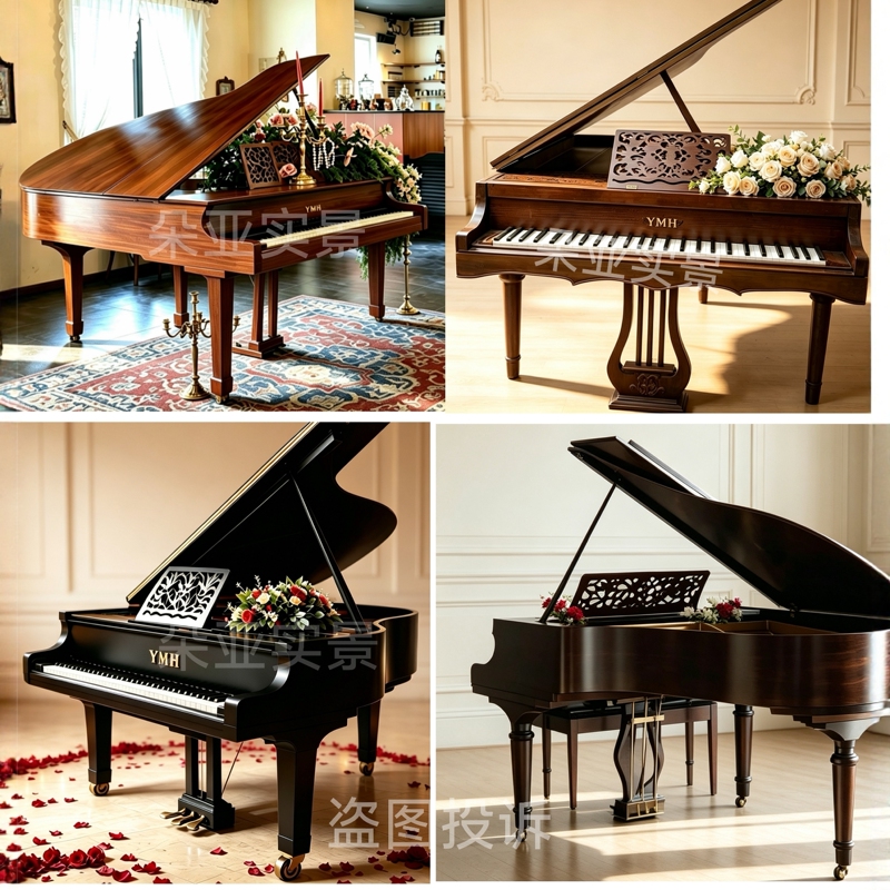 Photo Studio Photography Props Piano Wedding Photography Theme Props Children's Photography Simulation Nordic Grand Piano Decoration