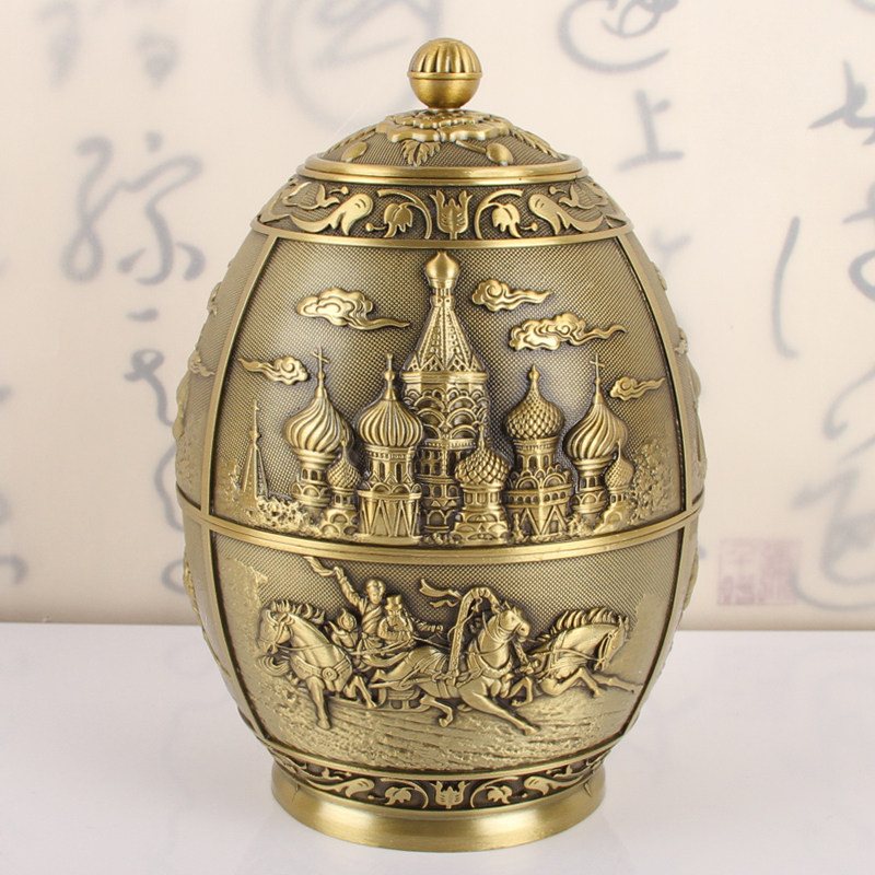 Tea cans creative personality fashion retro style metal storage tea cans Large sugar cans Household half-pound storage cans