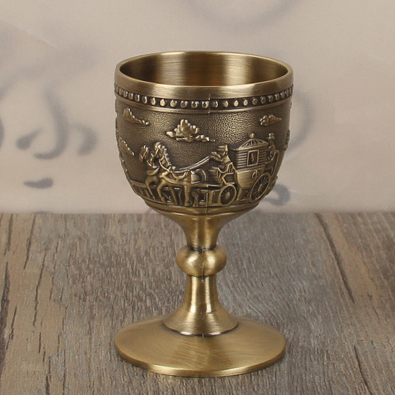 Classical wine glass household white wine glass small goblet metal wine glass one or two European wedding toast glass