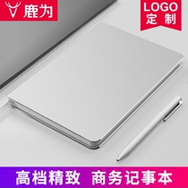 Metal notepad Office business notebook portable high-end high-end exquisite creative small book custom LOGO
