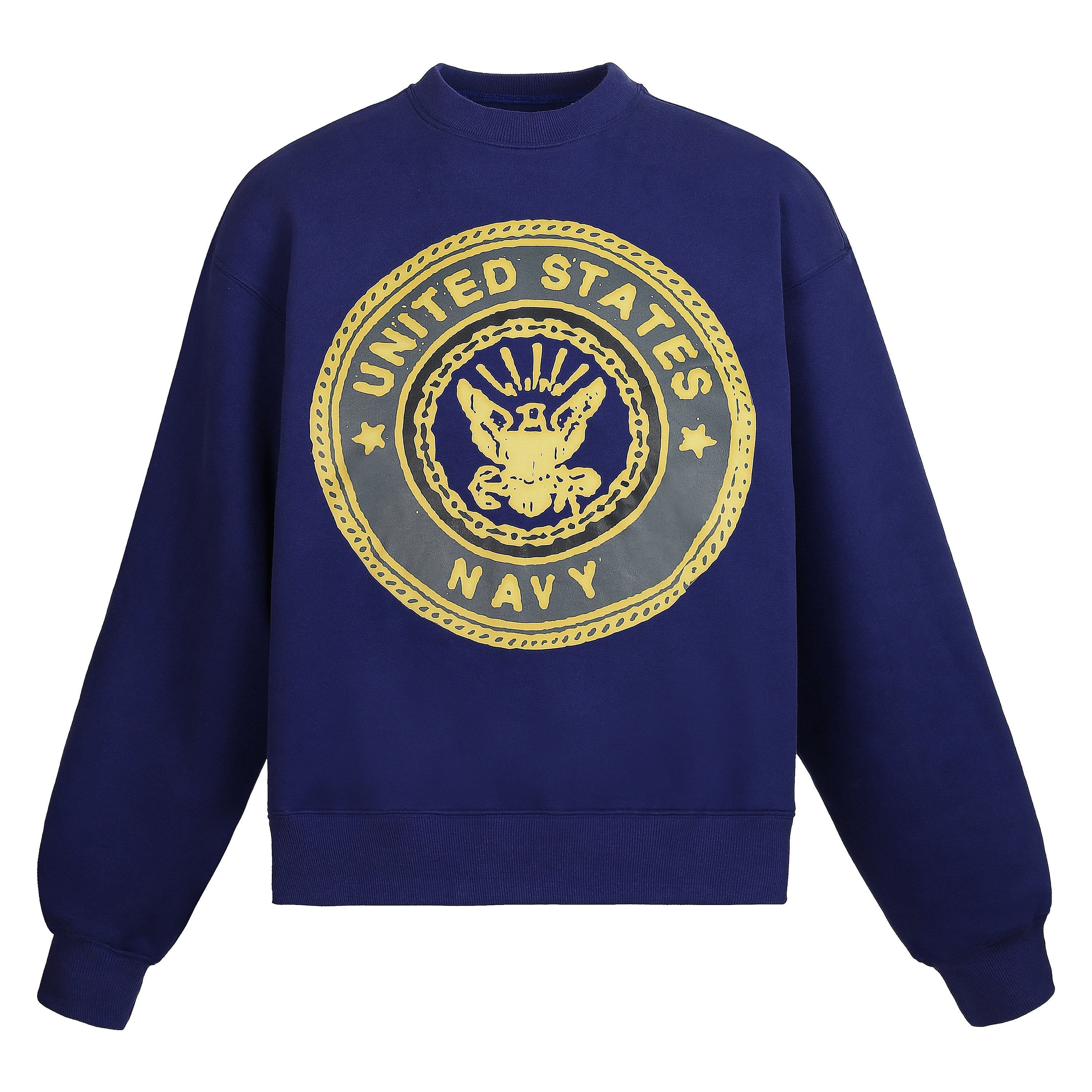 FORUYES (4UYES) vintage insignia navy high street tide street lovers add suede thickened headsets round collars