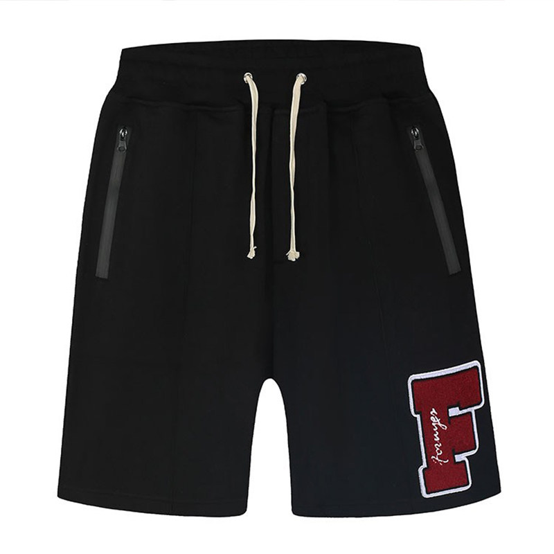 FORUYES(4UYES) American retro campus slogan logo country trend couple casual loose hair shorts