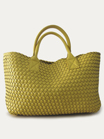 Woven women's bag tote large bag 2026 new portable shoulder brand light luxury large capacity vegetable basket bronze bag