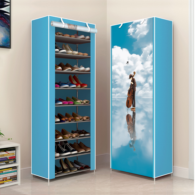 Economic type Easy dust-proof shoe rack multilayer shoe cabinet Large capacity Provincial space to contain sunscreen Dormitory Shoe Rack