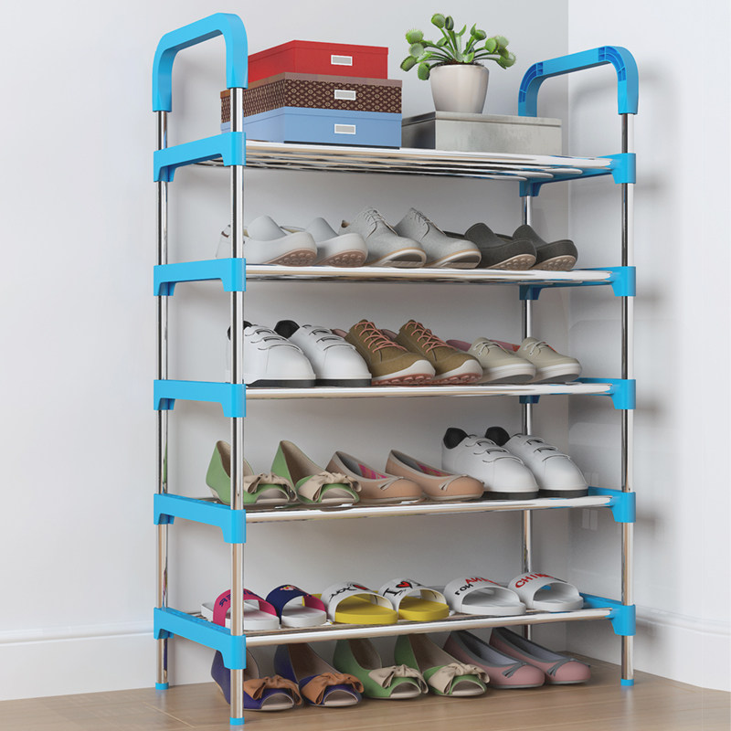 Simple Shoe Rack Province Space Containing Dormitory Doorway Iron Art Small Shoes Shelf Economy Type Shoes Cabinet Multilayer Dust Resistant