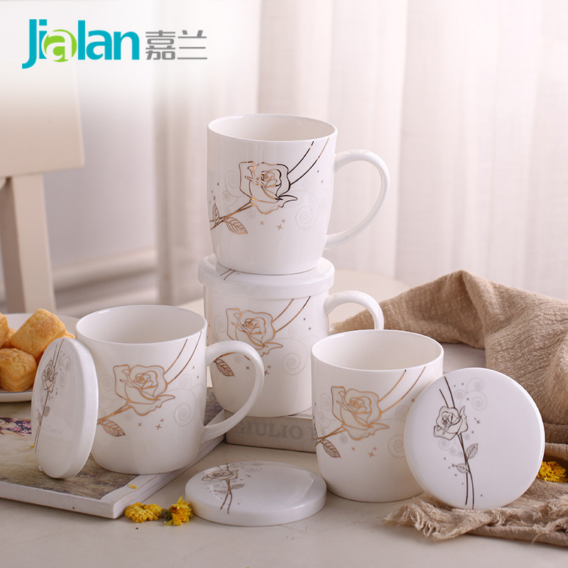 Jialan creative ceramic mug home simple bone china cup teacup personality couple Cup LOGO custom Cup