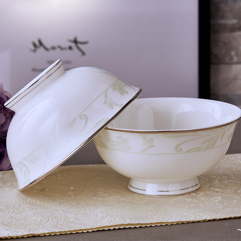 Garland ipads China 6 inches tall foot rainbow such use large capacity domestic ceramic bowl bowl of soup bowl of salad bowl