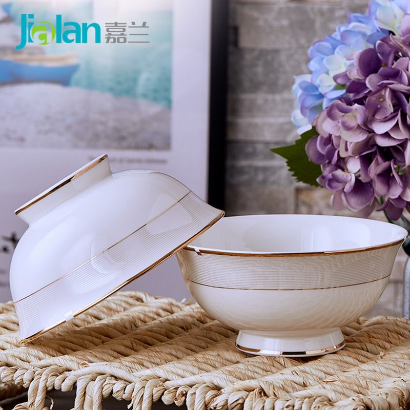 Garland ipads China 6 inches tall foot rainbow such use large capacity domestic ceramic bowl bowl of soup bowl of salad bowl