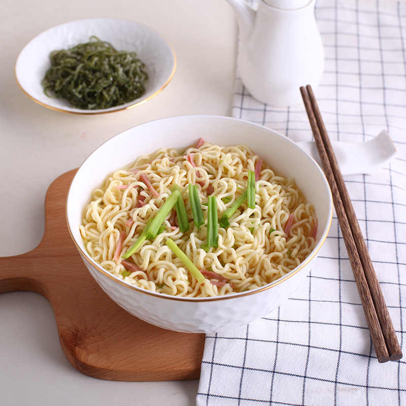 Garland ipads bowls creative embossed white up phnom penh high iron rice noodles eat salad household ceramic bowl