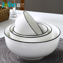 Garland ceramic bowl Home free collocation Nordic simple rice noodle dishes Single creative plate dish plate dining utensils