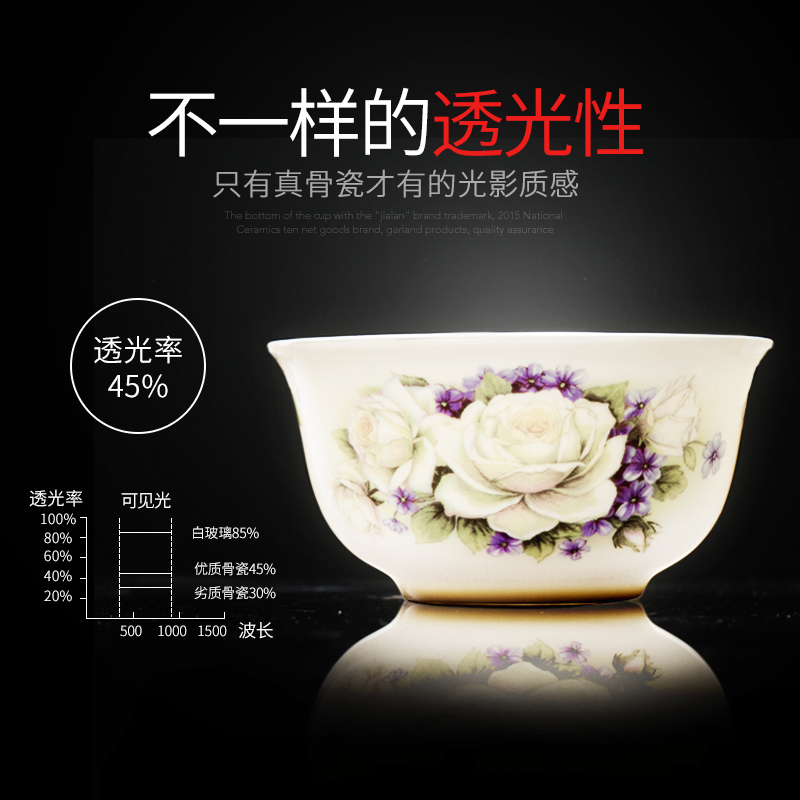 Garland dishes suit of rural household of Chinese style is pure and fresh and 28/56 head suit ipads porcelain tableware wedding gift