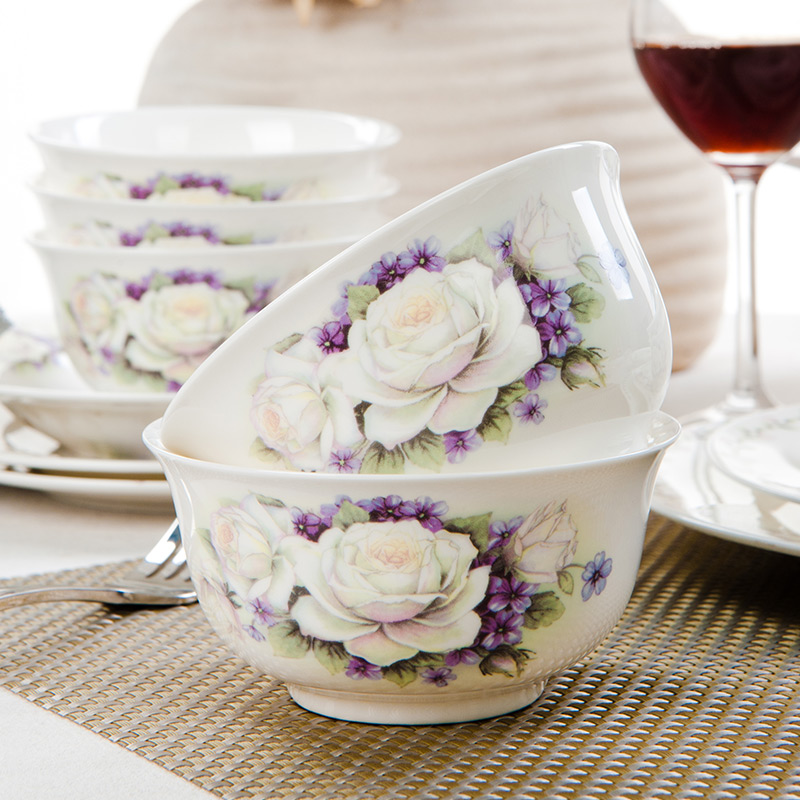 Garland ipads China golden bell bowl creative Chinese tableware 4.5 inch rice bowls of household ceramic bowl to ultimately responds soup bowl