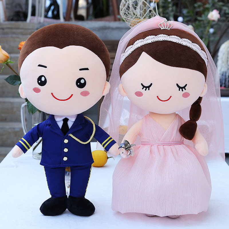 Wedding press bed doll a pair of military soldier brother wedding dolls military couple military marriage sister-in-law doll couple gifts to the newlyweds