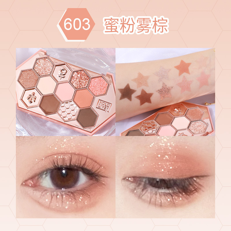 HOLD LIVE Fairy Eye Shadow Cell Crush Eye Disk New Tea Milk Coffee Brown Mate Pearl Flash
