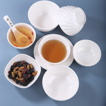 a5 melamine bowl thickened commercial tableware small white bowl resistant to fall-resistant imitation porcelain bowl restaurant restaurant solid color Rice Bowl simple fashion