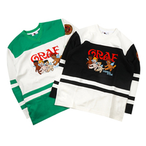 GRAF original brand StreetGossip dirty braid four little angels black and green strip thicker sleeves