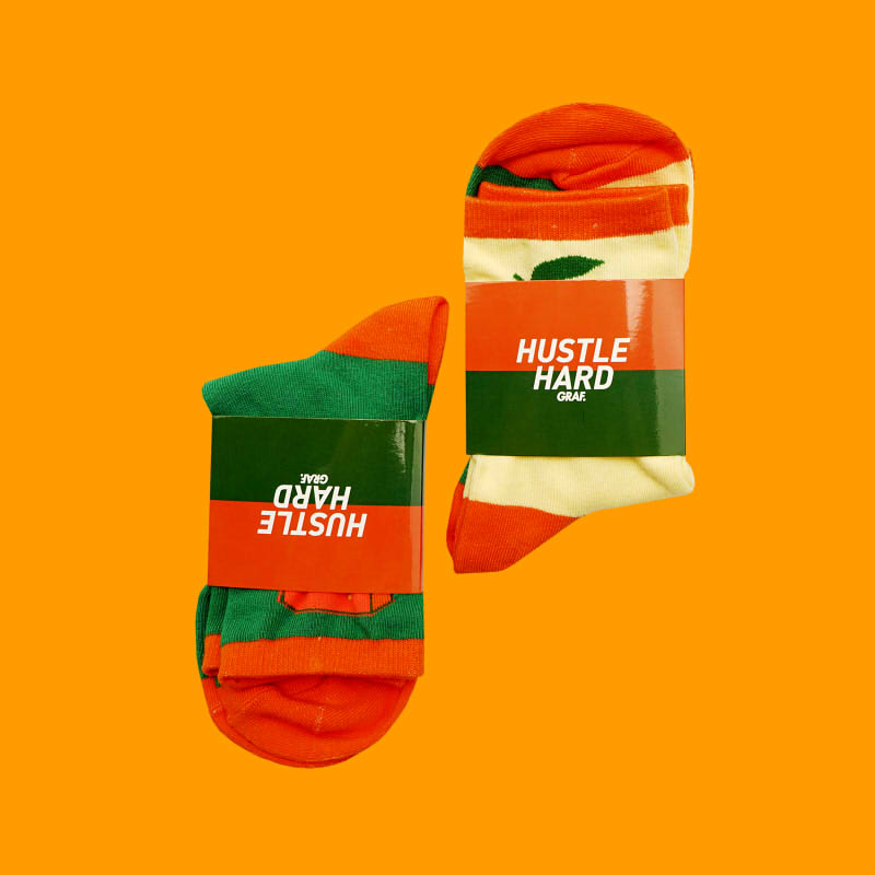 GRAF thương hiệu gốc JuicyBiggie orange xanh kem khâu cotton mỏng thể thao vớ ống vớ thể thao nike