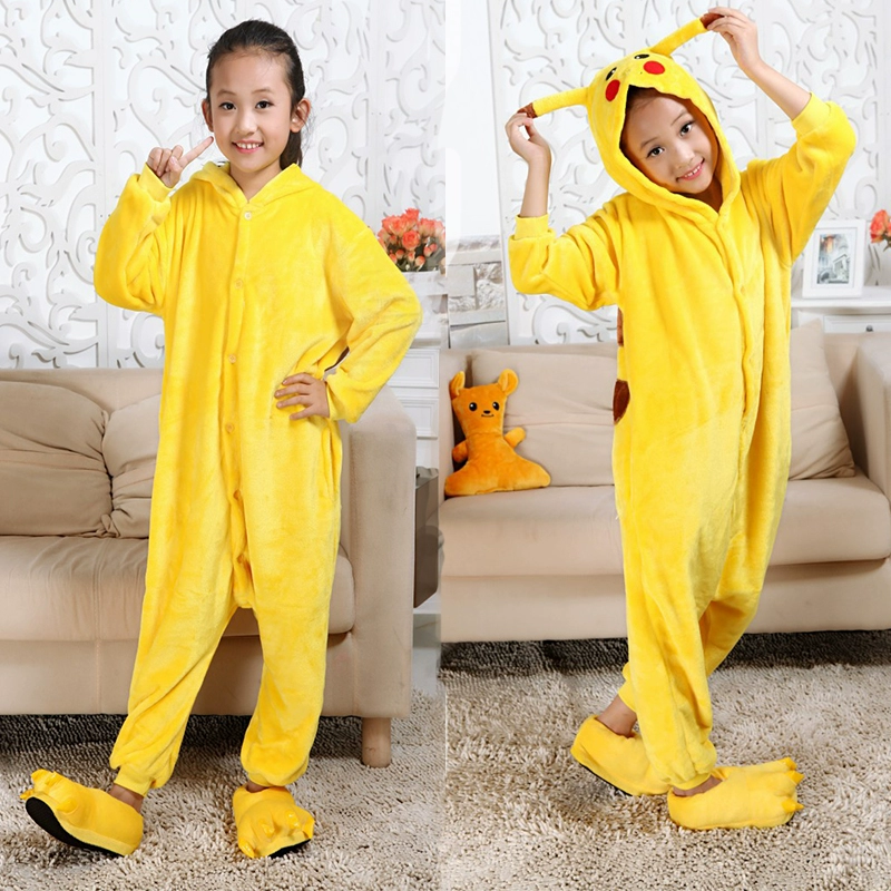 Pikachu quần áo phù hợp với trẻ em một mảnh quần áo biểu diễn động vật người lớn bé trai và bé gái quần áo biểu diễn lợn - Trang phục