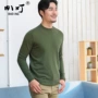 Áo len cashmere nguyên chất nam cổ cao nửa cổ rắn màu phiên bản Hàn Quốc của áo len trẻ trung và trung niên áo len dệt kim thủy triều hoang dã áo khoác thể thao nam