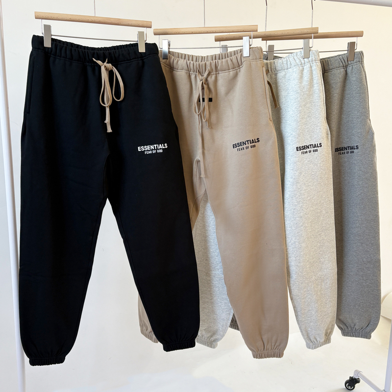 Essentials Niche American High Street Jogger Pants Fog Sub-Brand Silicone Letter Casual Sweatpants Couple's Long Pants Essentials Niche American High Street Jogger Pants Fog Sub-Brand Silicone Letter Casual Sweatpants Couple's Long Pants