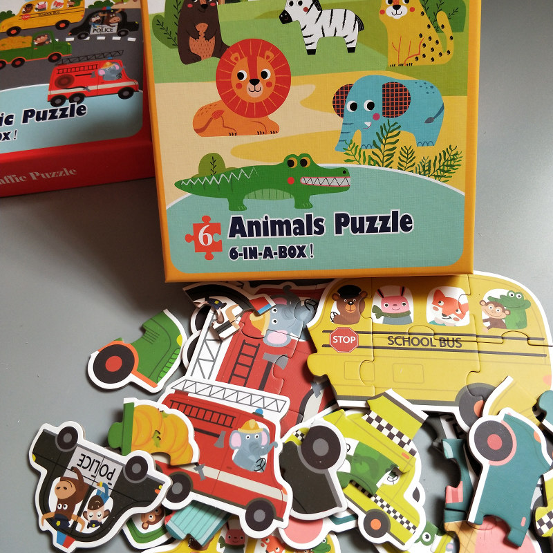 Baby baby children simple blocks of wood puzzle 1 - 2 - 3 years old boy and girl early teaching Yiji toys