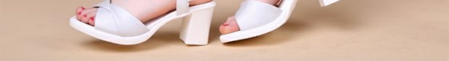 Mùa hè 2019 phiên bản mới của Hàn Quốc dày với đế cao gót với một đôi sandal hở mũi thời trang nữ sandal - Sandal cửa hàng giày dép gần đây