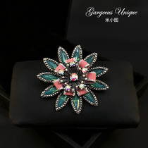 815 m small picture hand made atmospheric retro prototype flower brooch high-end Lady corsage pin temperament accessories
