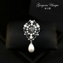 @ M small Picture high-end retro neckline brooch smart tassel bow tie corsage dress accessories 810