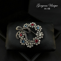 High - grade retro - wreath bras accessories female coat scarf needle accessories New Year gift 608