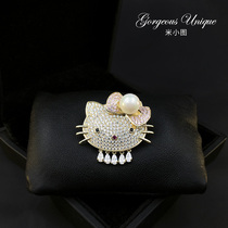 Special high - grade buddy cat bra needle cute zirconium bra sweater coat coat pin accessories 561