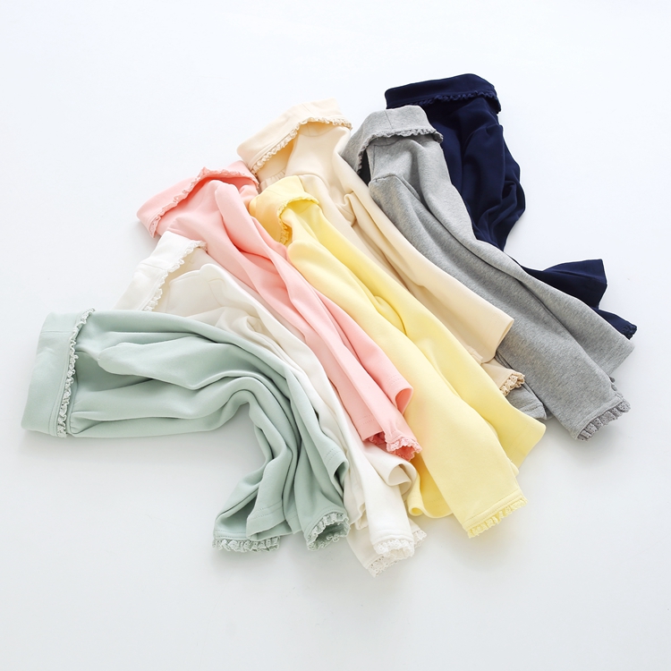 Trẻ em mùa thu và mùa đông Trẻ em gái bằng vải cotton nửa cao cổ áo thun trẻ em lớn mềm áo ve áo áo thun cho bé