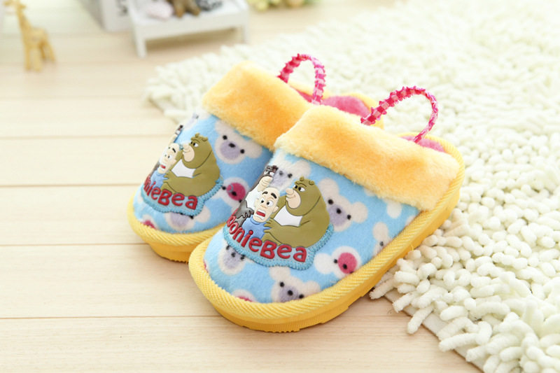 Pantoufles enfants en suède pour hiver - Ref 1021076 Image 14