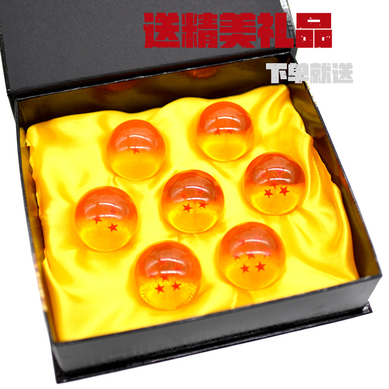 Seven Dragon Beads Around the Comic Enlightenment of 7 Shenlong Crystal Dragon Ball Pearl Fish Tank Building Model Birthday Gift 