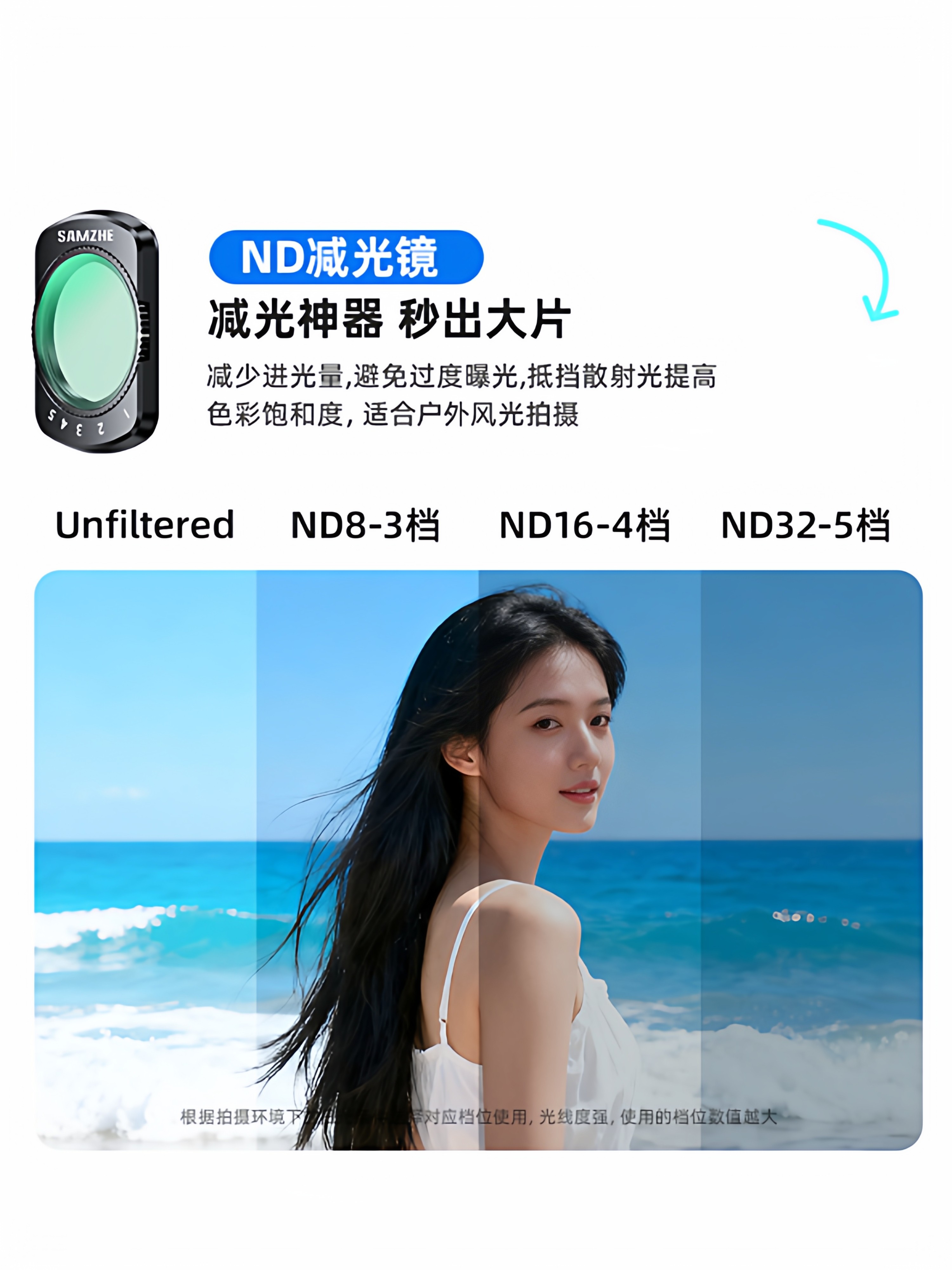 Shanze Filters Are Suitable for Dji Pocket 3 Filter Set, Magnetic Cpl Polarizer, Nd Filter, Light Reduction Filter, Black Soft Filter, Soft Light Filter, Dji Osmo Camera Lens Film