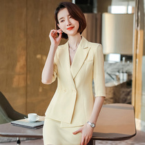 Professional wear temperament goddess fan suit 2022 summer new simple fashion high-end design suit skirt women