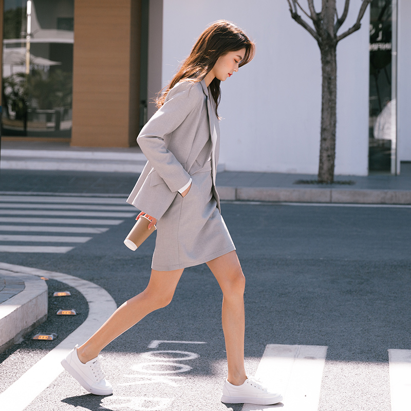 Work Clothes Goddess Fan Temperament Fashion Work Suit Dress Business Interview Positive Dress Woman president suit suit Korean version