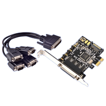 Xiba E1-PCE9904-4SV PCI-E to serial port expansion card 4 ports one pin and one pin with power supply 1 minute 4 lines SATA power supply PCI-E to four com port serial