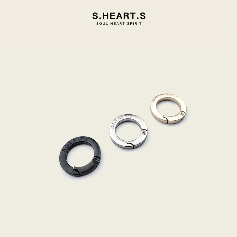 Shearts High-End Hardware Small Round Buckle Phone Lanyard Single-Opening Spring Ring Keychain Pendant Bag Accessories