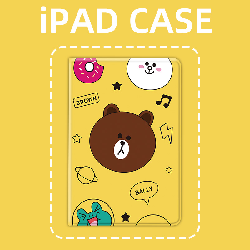 Brown Bear 2018 new iPad protective suit air 2 3 protective set mini5 4 Apple 6 tablet Pro9 7