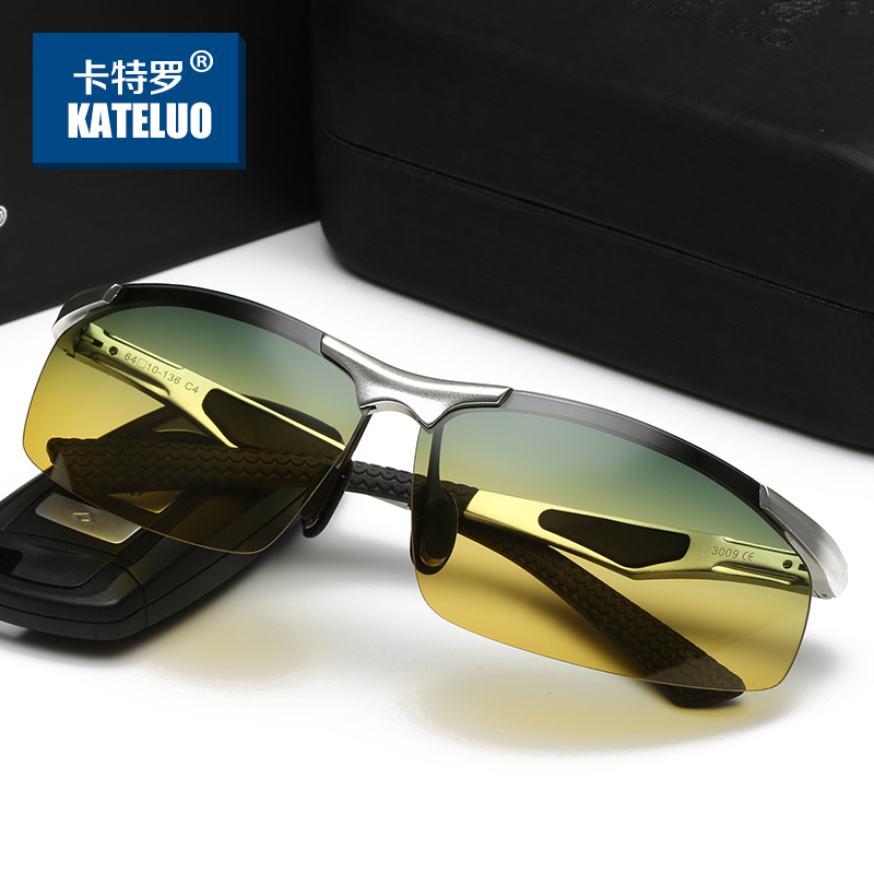 Day and night dual-use driving special driver driving mirror Polarized sunglasses Sunglasses men's anti-high beam night vision glasses