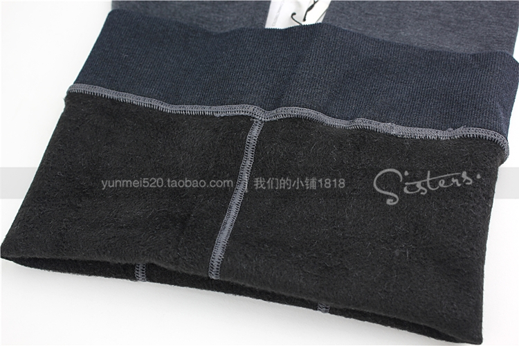 Rime quầy đích thực cotton sưởi ấm cảm giác chân quần mỏng một mảnh quần legging lông mùa thu và quần mùa đông 1O30421 quần tất nam