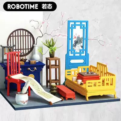 Ruo Ruolai wooden diy hut Chinese ancient style national handmade house Nanci's home