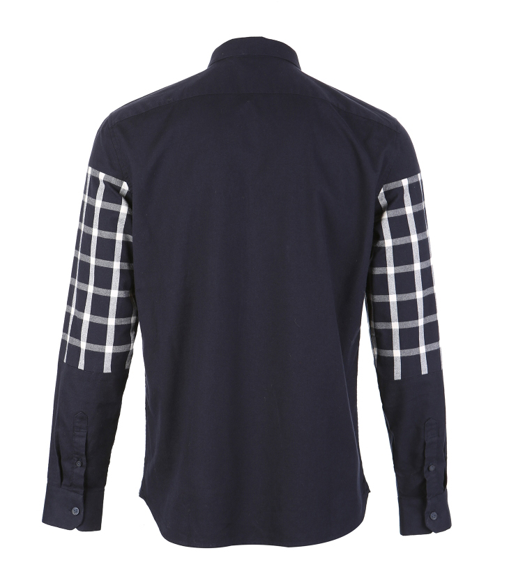 Kệ ||| Jack Jones kẻ sọc cổ áo cotton dài tay C-216405520 sơ mi tay ngắn nam