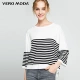[Giá trị mùa thu và mùa đông] Áo len tay lửng sọc ngang vai đơn giản của Vero Moda | 317324541 áo thun tay lỡ